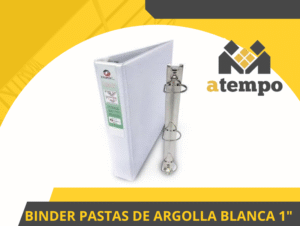 BINDER PASTAS DE ARGOLLA BLANCA 1" EN D