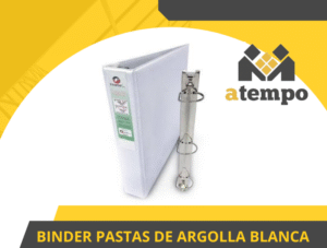 BINDER PASTAS DE ARGOLLA BLANCA 1,5" EN D