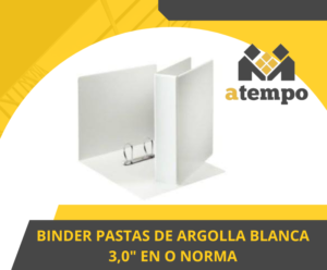 BINDER PASTAS DE ARGOLLA BLANCA 3,0" EN O