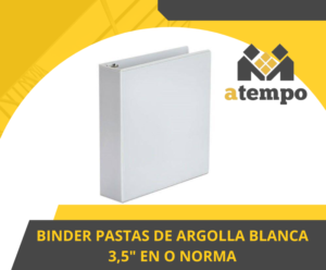 BINDER PASTAS DE ARGOLLA BLANCA 3,5" EN O