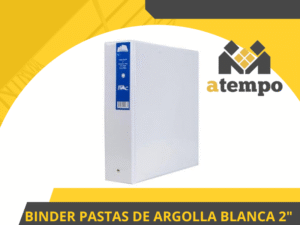 BINDER PASTAS DE ARGOLLA BLANCA 2" EN D