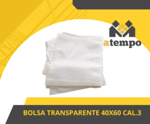BOLSA TRANSPARENTE 40X60 CAL.3