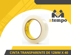 CINTA TRANSPARENTE DE 12MM X 40 MT REF. 600