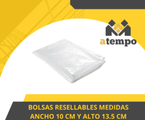 BOLSAS RESELLABLES MEDIDAS ANCHO 10 CM Y ALTO 13.5 CM. - Paquete x 100