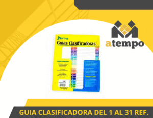 GUIA CLASIFICADORA DEL 1 AL 31 REF. 105 X 31 UNIDADES