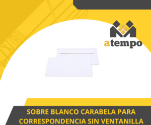 SOBRE BLANCO CARABELA PARA CORRESPONDENCIA SIN VENTANILLA