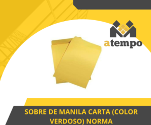 SOBRE DE MANILA CARTA (COLOR VERDOSO)