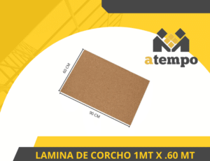 LAMINA DE CORCHO 1MT X .60 MT